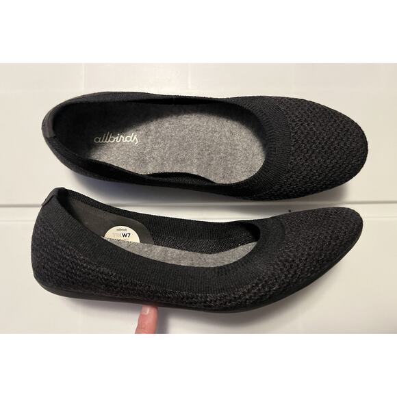 Allbirds Women’s Knit Ballet Flats Tree Breezers Dark Gray Comfort Shoes Size 7 - Picture 1 of 9